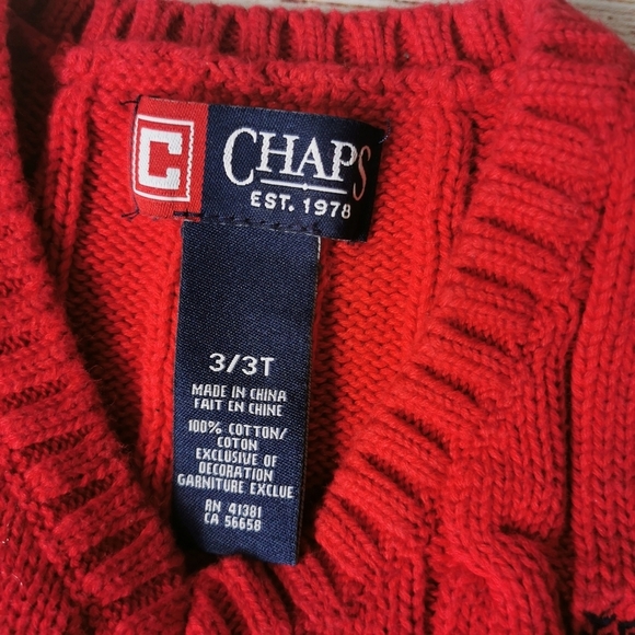 Chaps Cable Knit Sweater Vest - Picture 4 of 5